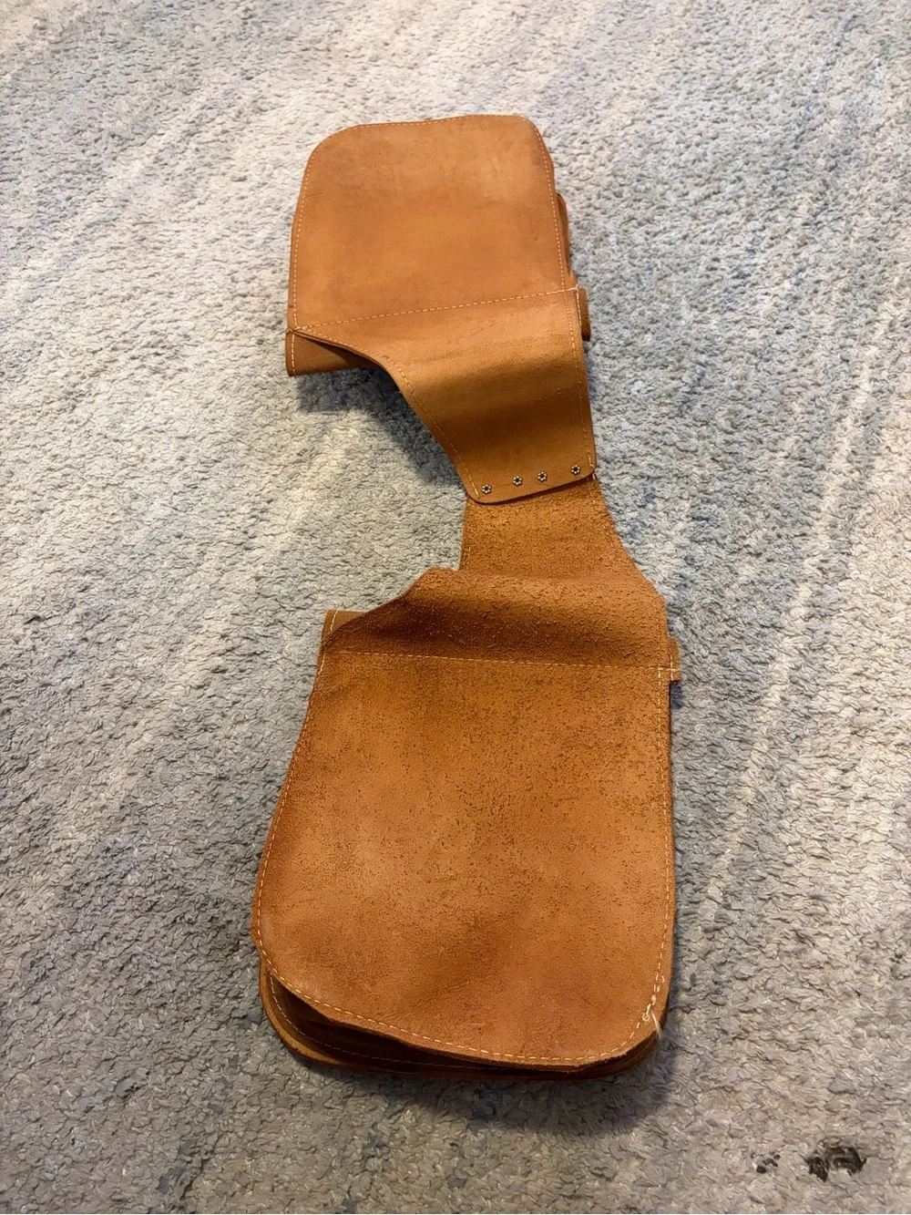 Genuine Suede Leather Horse Saddle Bags Western Equestrian Trail Riding Pack